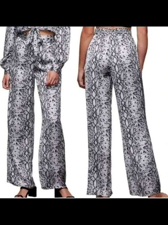 Good American Pants - Good American Purely Python Print Wide Leg Pants Size 4/XL